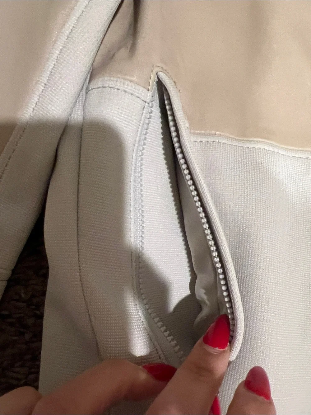 Helmut Lang Two-Tone Cream & White Leather Jacket